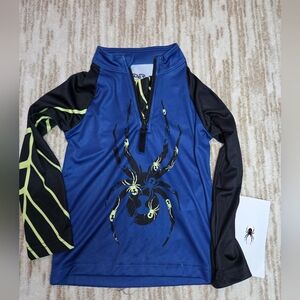 NWT Spyder Blue and Black Toddler Half Zip Size 3T